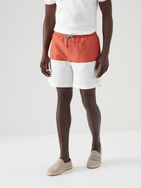 Brunello Cucinelli Two-tone swim shorts