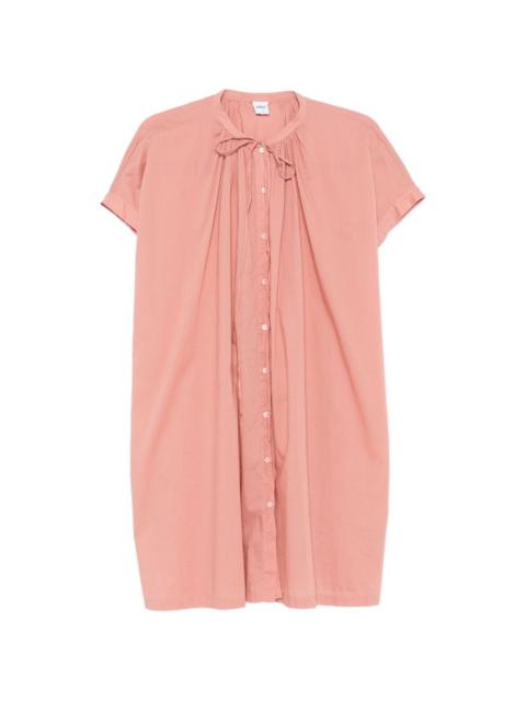 Aspesi gathered tie-fastening mini dress
