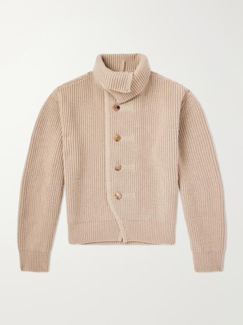 Dries Van Noten Ribbed Wool Cardigan