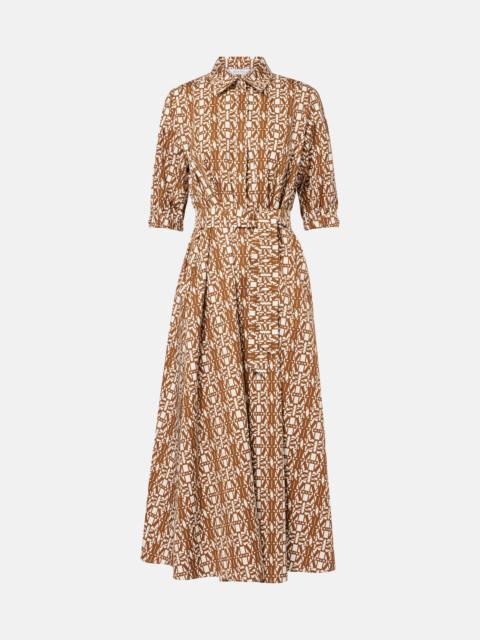 Max Mara Luxgi belted printed cotton maxi dress