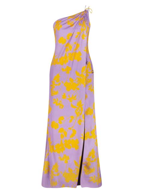 MAC DUGGAL Women's Floral One-Shoulder Maxi Dress - Orchid Multi
