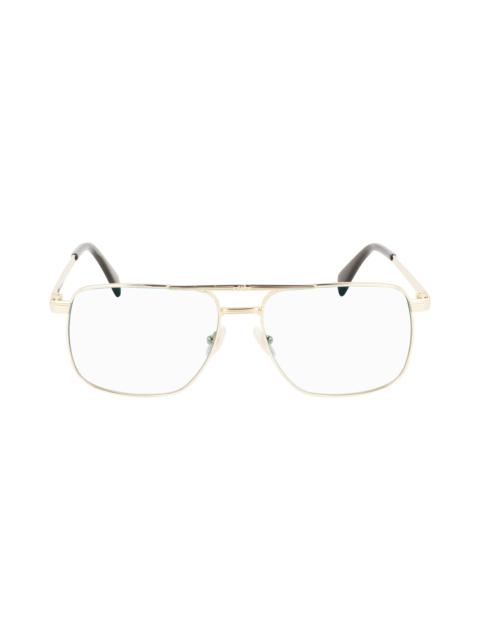 Lanvin JL 58mm Rectangular Sunglasses in Gold /Gradient Petrol