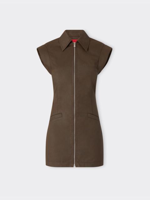 Ferrari Mini dress in technical gabardine with a vintage effect
