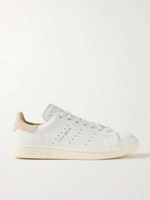 adidas Originals Stan Smith Lux suede-trimmed leather sneakers