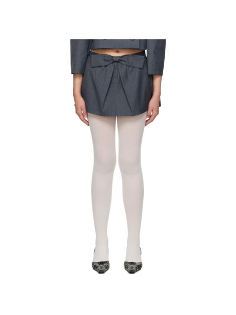 SHUSHU/TONG Gray Bow Miniskirt
