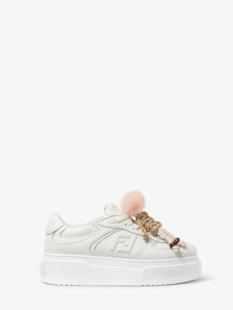Fendi Match White leather platform low-tops