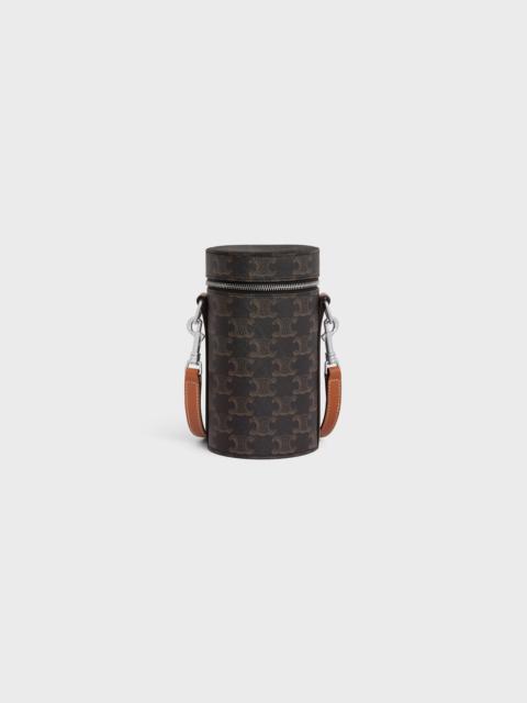 CELINE VERTICAL CYLINDER in Triomphe Canvas and calfskin
