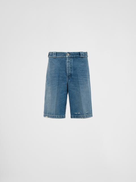 Prada Organic denim Bermuda shorts | prada | REVERSIBLE