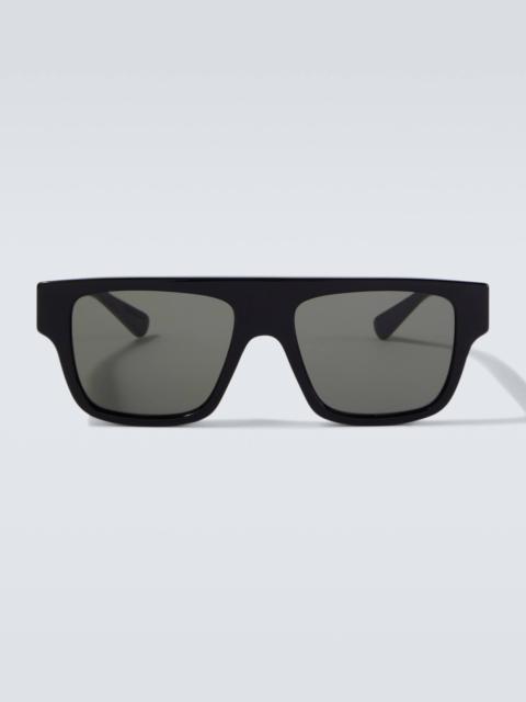GUCCI Web Stripe flat-top sunglasses