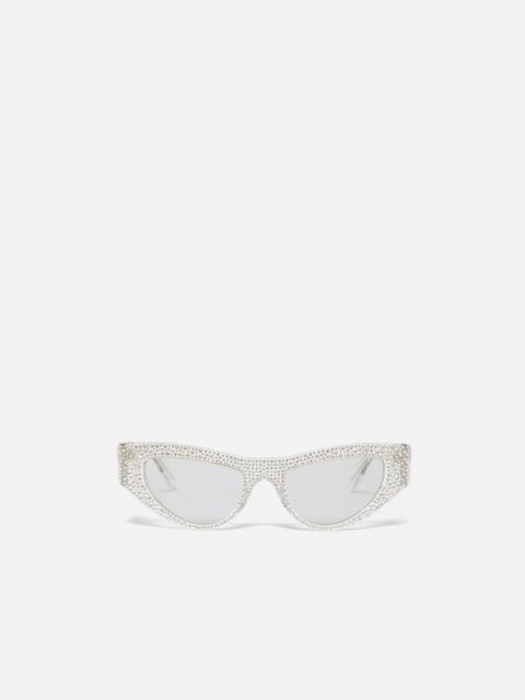 PINKO CAT-EYE SUNGLASSES WITH RHINESTONES