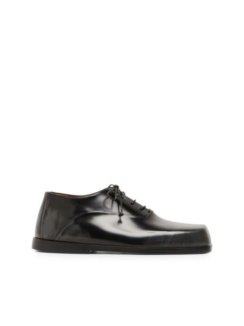 panelled patent-leather oxford shoes