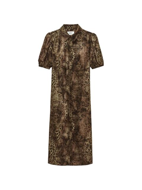 ba&sh Corma puff-sleeve midi dress