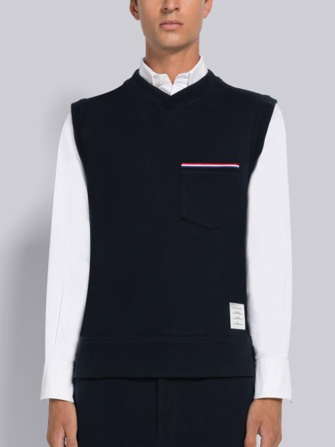 Thom Browne Cotton Interlock V-Neck Vest