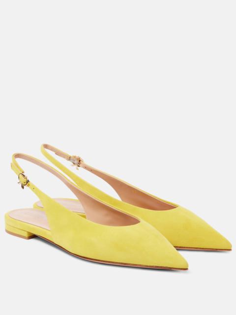 Gianvito Rossi Suede slingback flats