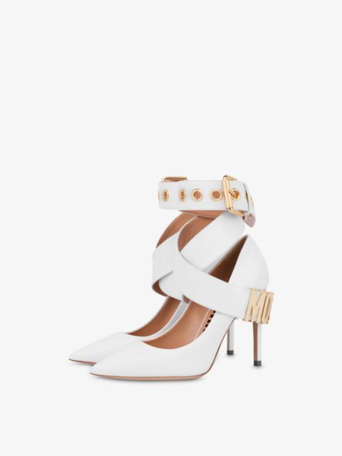 Moschino MOSCHINO BELT CALFSKIN PUMPS