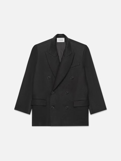 FRAME Double Breasted Jacket in Black