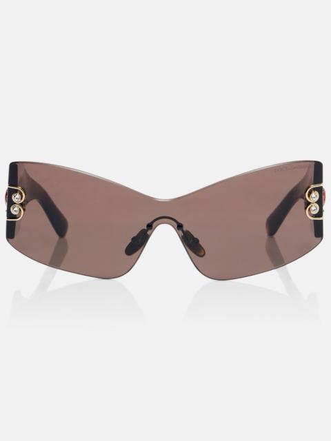 Dolce & Gabbana Embellished rectangular sunglasses