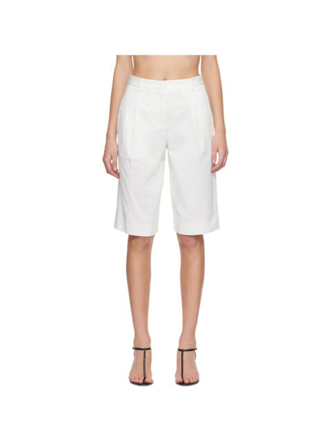 MATTEAU White Long Chino Shorts