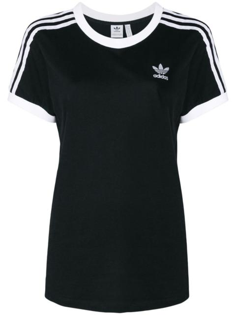 adidas classic stripe detail T-shirt