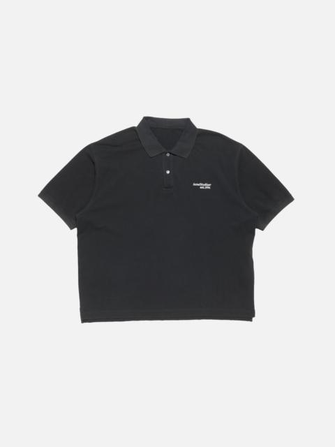 Acne Studios Washed logo polo - Black