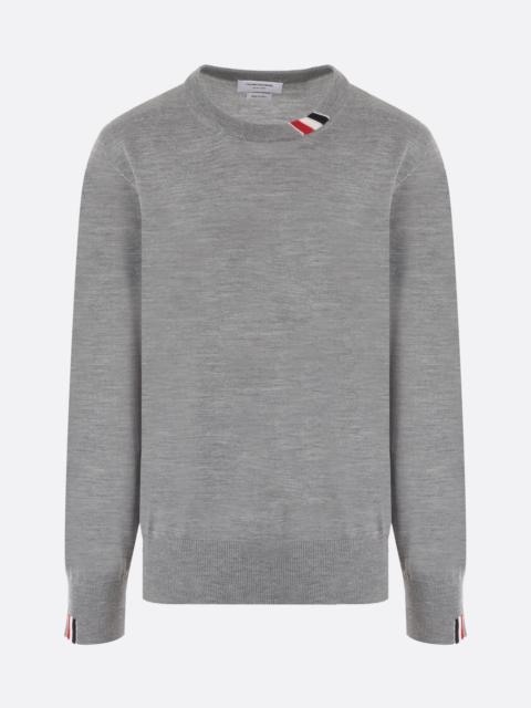 Thom Browne logo-patch wool sweatshirt | REVERSIBLE