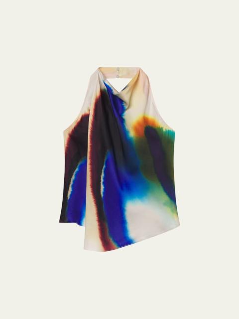 A.L.C. Ada Draped Halter Cowl-Neck Top