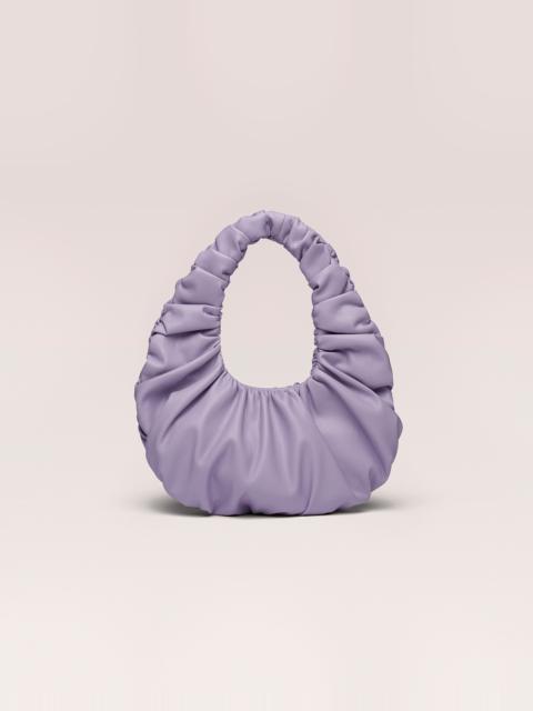 Nanushka ANJA BAGUETTE MINI - OKOBOR™ alt-leather mini gathered shoulder bag - Lilac