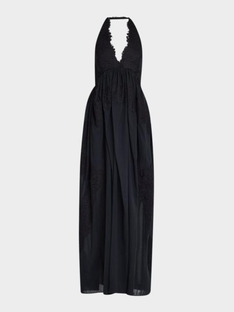 A.L.C. Cambrie Lace Halter Maxi Dress