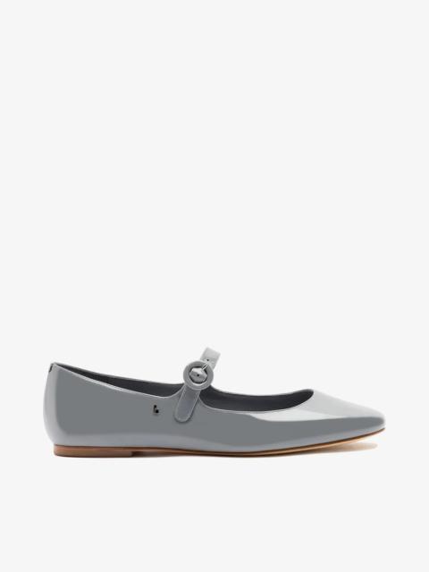 Larroudé Blair Ballet Flat Titanium Patent Leather