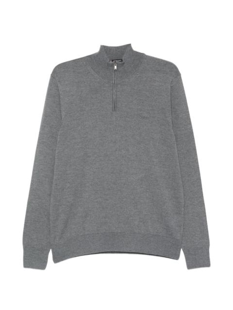 BOSS quarter-zip knitted sweater