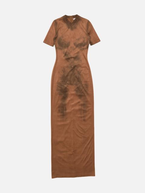 Acne Studios Trompe-l’œil suede dress - Cognac brown