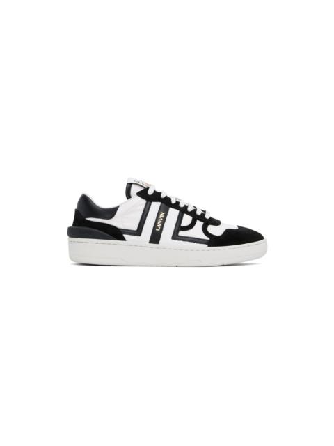 Lanvin White & Black Clay Mesh Sneakers