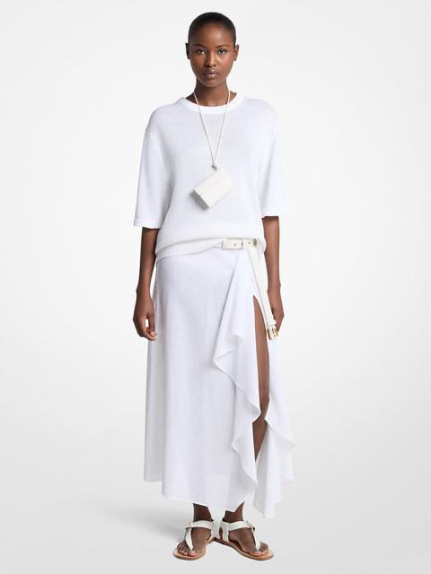 MICHAEL KORS COLLECTION Linen Gauze Pareo Skirt