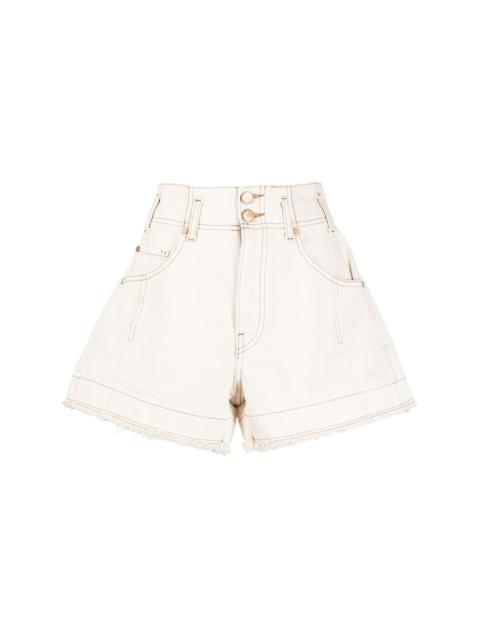 wide-leg high-waisted shorts