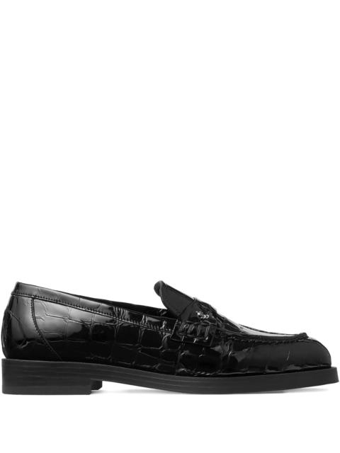 JIMMY CHOO Jimmy Choo Ivy Crocodile-embossed Loafers