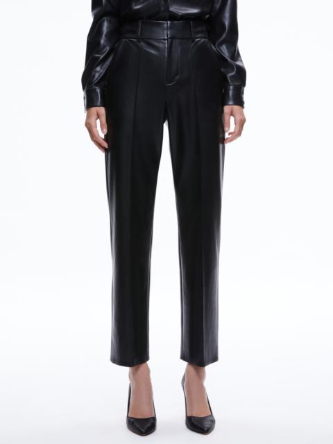 Alice + Olivia MING VEGAN LEATHER ANKLE PANT