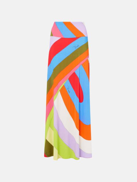 PUCCI Iride jersey satin maxi skirt