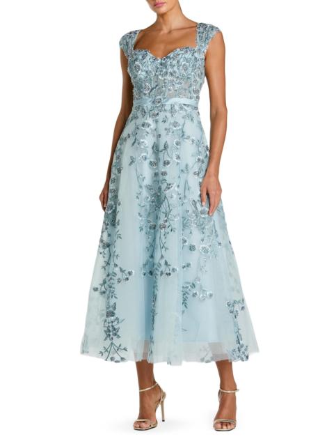 MAC DUGGAL Women's Floral-Embroidered Sweetheart Gown - Powder Blue