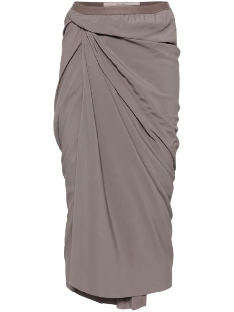 Rick Owens wrap midi skirt