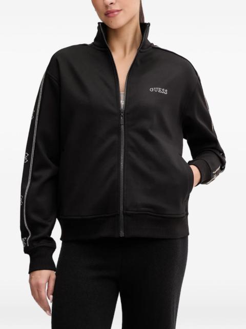 GUESS USA embellished zip sweatshirt