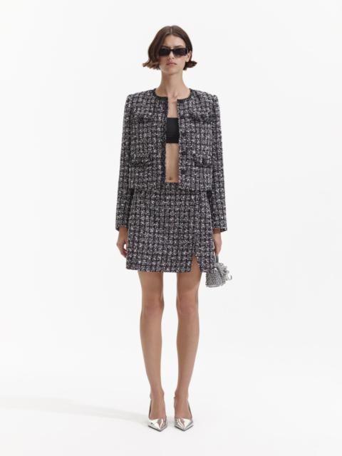 Black Check Boucle Jacket