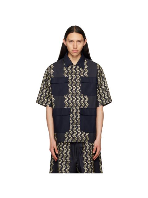NICHOLAS DALEY Black Calypso Aloha Shirt
