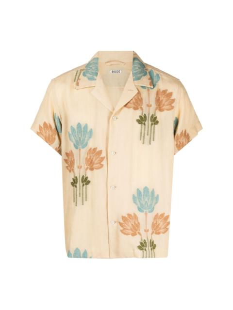 BODE patterned-jacquard short-sleeve shirt