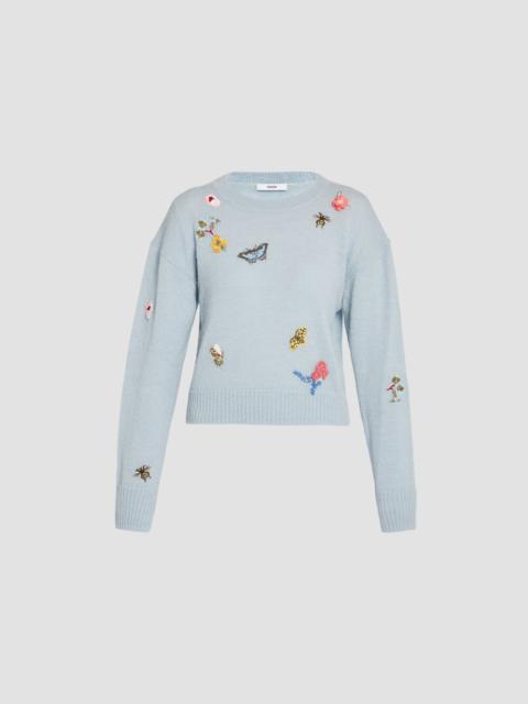 Erdem EMBELLISHED CREW NECK JUMPER
