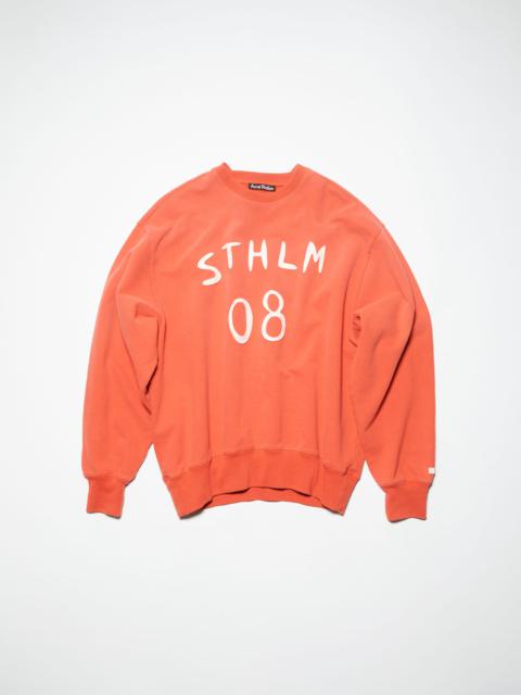 Acne Studios Patch print sweater - Relaxed fit - Chili orange