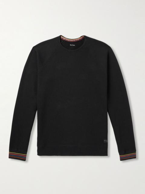 Paul Smith Striped Cotton-Jersey Sweatshirt Black