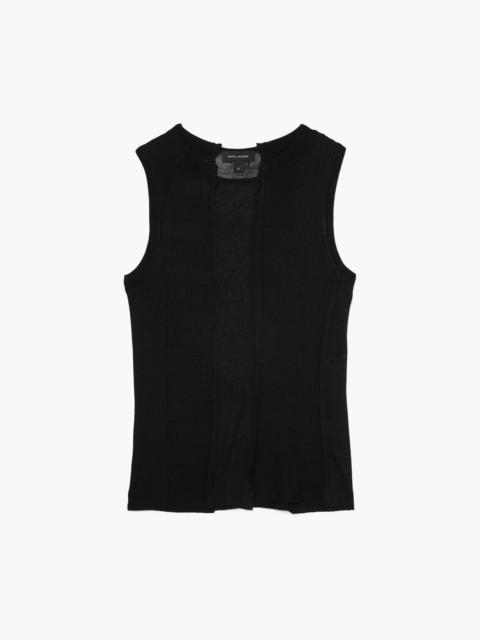 Marc Jacobs SHEER PANELED KNIT TANK