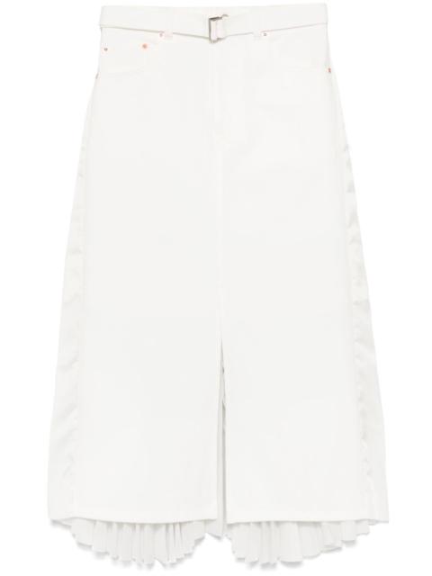 pleated-back midi skirt