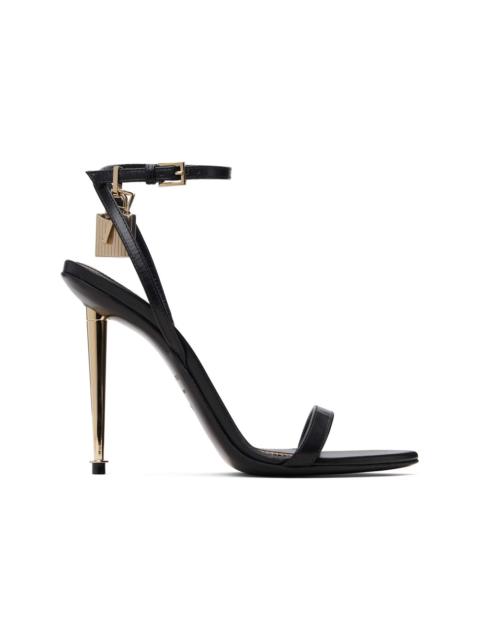 TOM FORD Black Padlock Pointy Naked Heeled Sandals