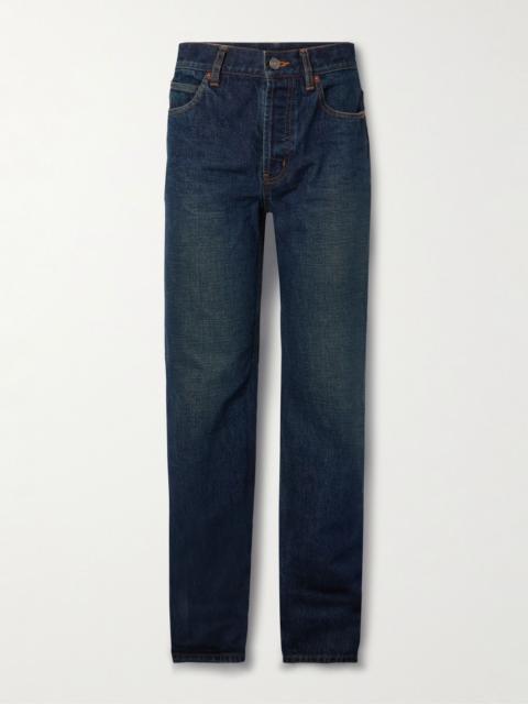 SAINT LAURENT Nico mid-rise straight-leg jeans Dark denim